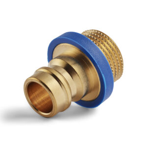 Dyros Kupplungsnippel Serie 90 mit AG G 3/8", blauer Dichtung und Innensechskant