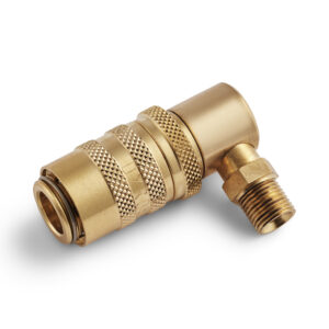 90° Dyros Sicherheitskupplung Serie 10 mit AG G1/4" mit Ventil