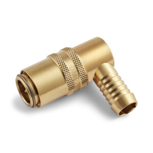 90° Dyros Kupplung Serie 90 mit Schlauchanschluß 1/2" mit Ventil